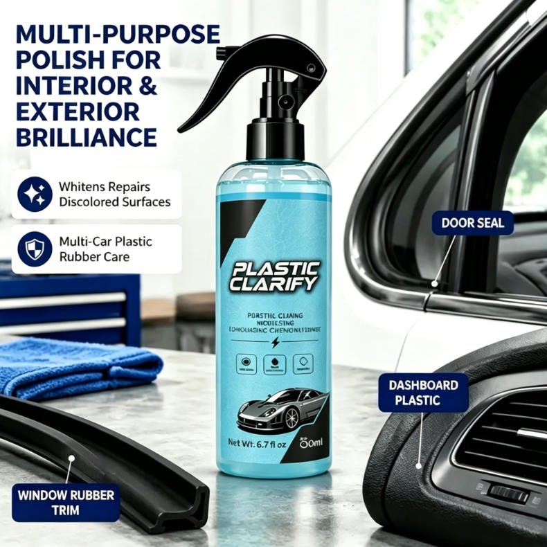 Car Plastic Restorer, Quick Polish for Color Restoration & Protection on Car Panels