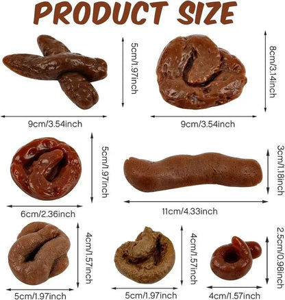 😂💩7-Piece Realistic Fake Poop Prank Set – Funny Gag Gift