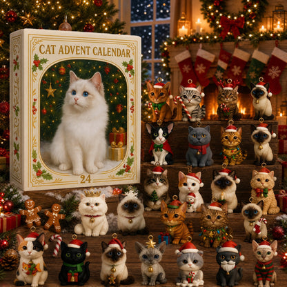 2026 Cat Advent Calendar with 24 Collectible Christmas Figures