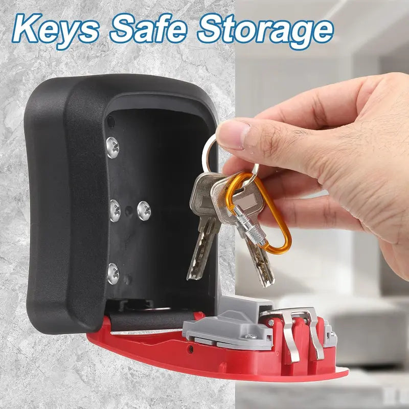 Wall Mount Key Lock Box - 4 Digit Combination Lockbox