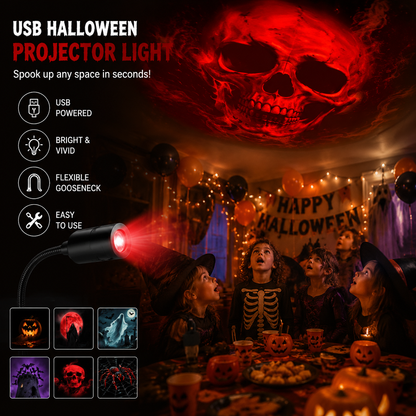 Plug-&-Play HD Star Projector: Halloween 6-Disc Set