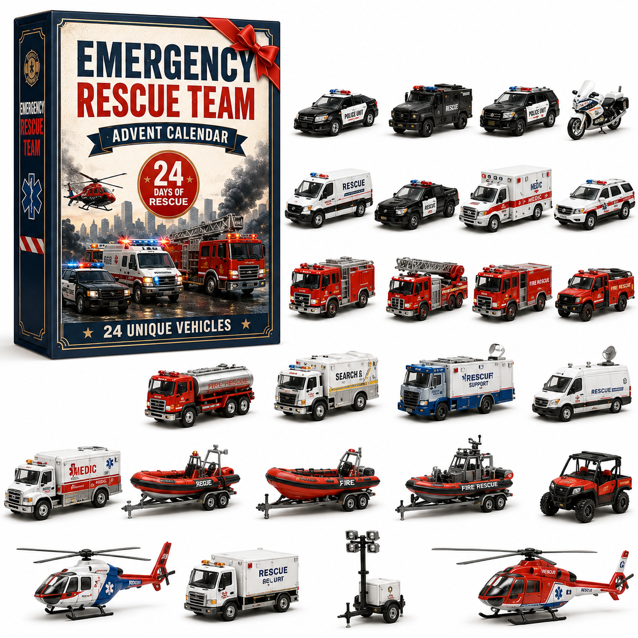 🚜Build the Fleet Collection 24-Day Vehicle Advent Calendar Series