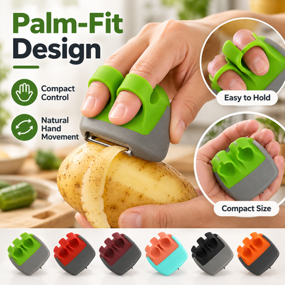 🥔 2-Piece Palm Vegetable Peeler Set – Soft Grip Handheld Fruit & Veggie Peeler