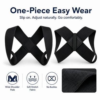 Adjustable Posture Corrector – Comfortable Back Support Brace for Men & Women