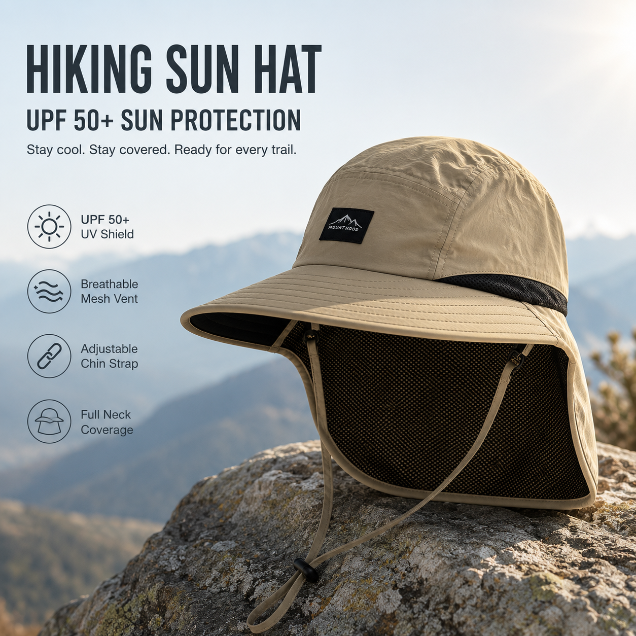 Outdoor Sun Protection Hat Unisex Fisherman Hat UV Neck Flap