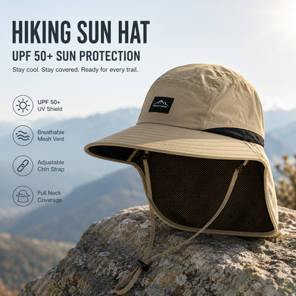Outdoor Sun Protection Hat Unisex Fisherman Hat UV Neck Flap