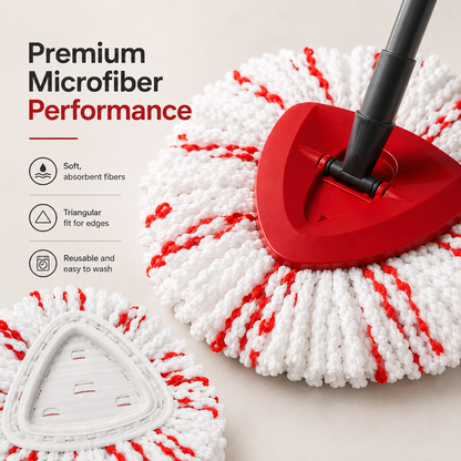 Spin Mop Replacement Heads 3-Pack