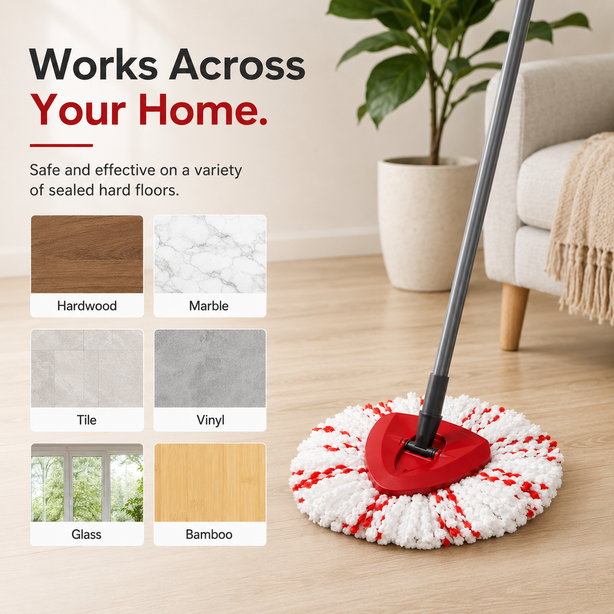 Spin Mop Replacement Heads 3-Pack