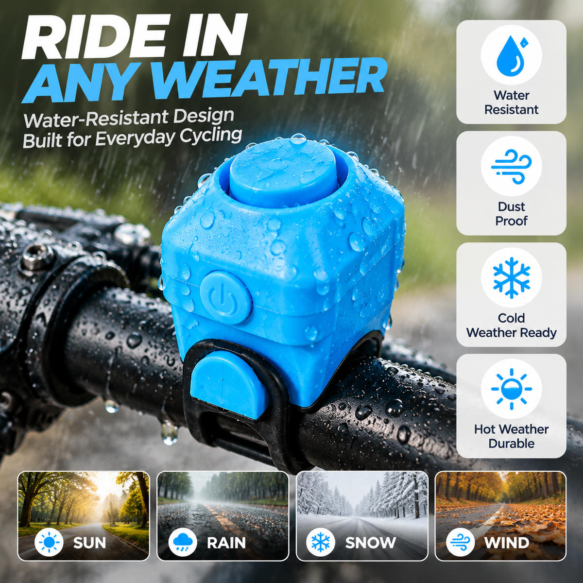 Wireless Bike Electric Bell – Loud Safety Horn With 5 Sound Modes For Safer Cycling