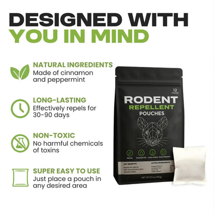 Place These Pouches Anywhere Mice Hide - And Watch Them Disappear.