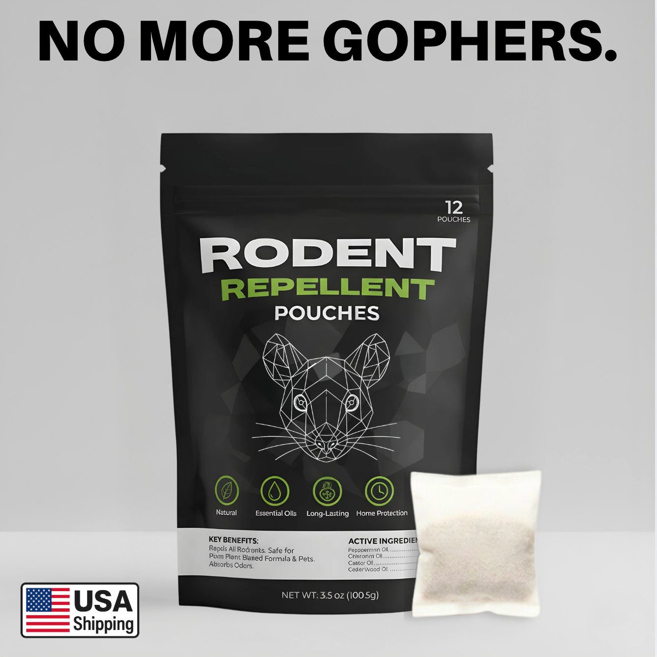 Place These Pouches Anywhere Mice Hide - And Watch Them Disappear.