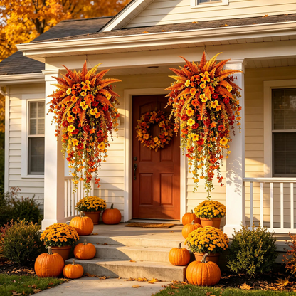 Artificial Fern for Autumn Outdoor Decor