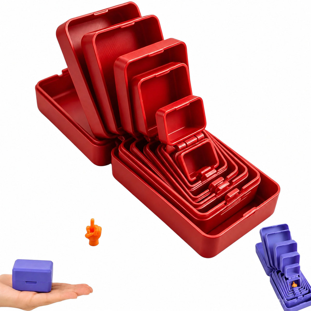 Surprise Nesting Gift Box, Multi-Layer 3D Printed Prank Box, Funny Unboxing Gift