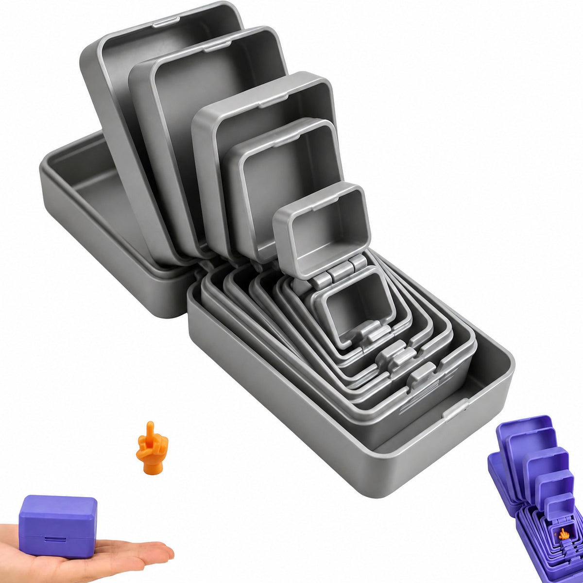 Surprise Nesting Gift Box, Multi-Layer 3D Printed Prank Box, Funny Unboxing Gift
