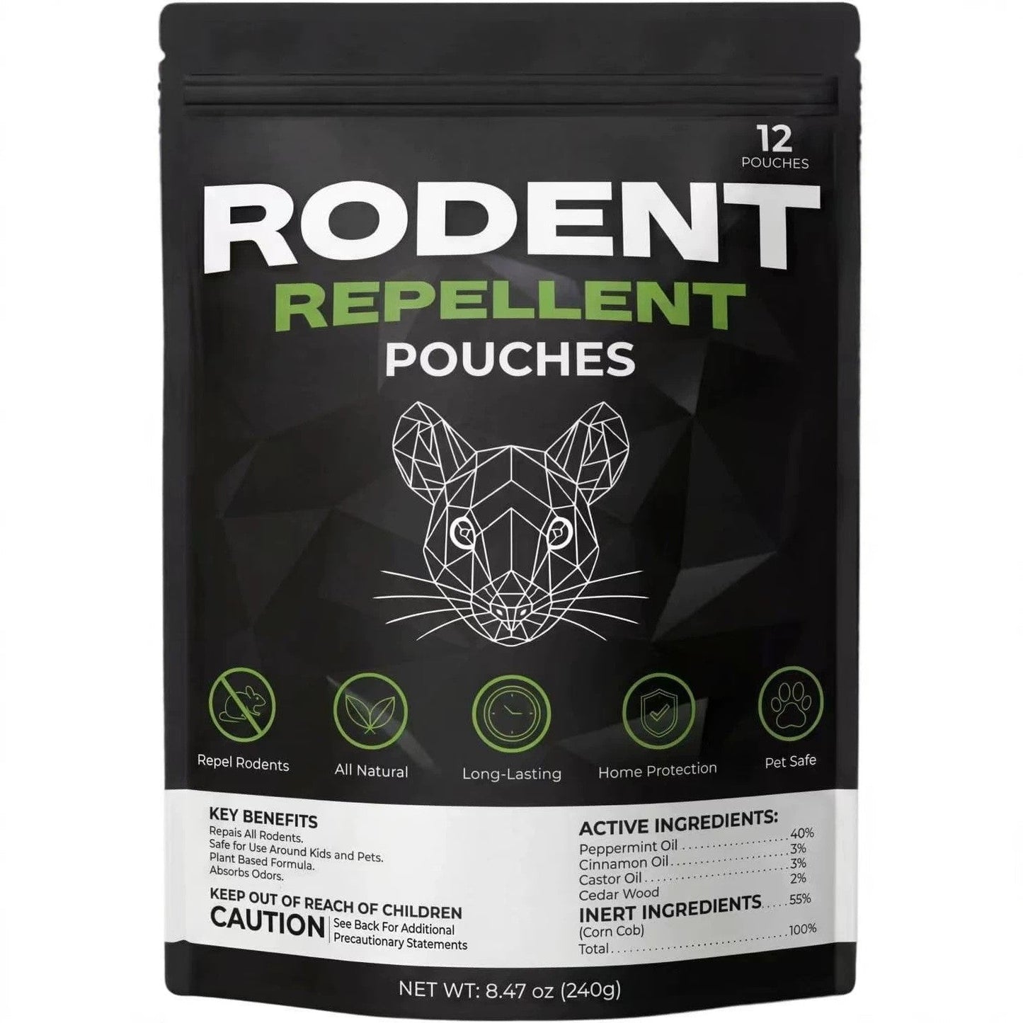 Place These Pouches Anywhere Mice Hide - And Watch Them Disappear.
