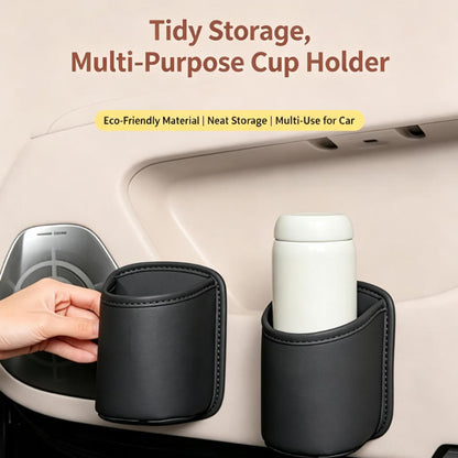 Car Cup Holder Accessory, Multi-Purpose Drink & Water Bottle Storage Pouch