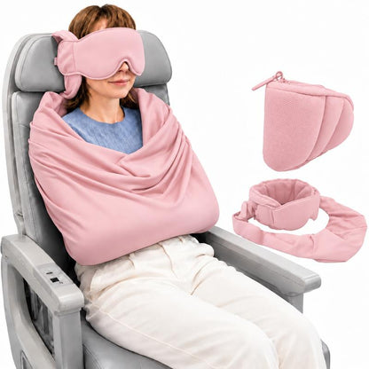 3-in-1 Airplane Sleep Support System - Carry On-Friendly Travel Bedding Accessory Set 💤