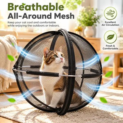 Portable Outdoor Cat Enclosure Mesh Ball Cat Cage 🐱