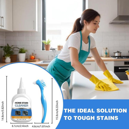 Stubborn Stain Remover Gel with Scrub Brush, Bathroom Kitchen Tile Grout Cleaner