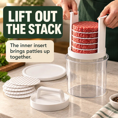 🍔Burger Patty Press & Storage Set | Prep, Stack & Chill