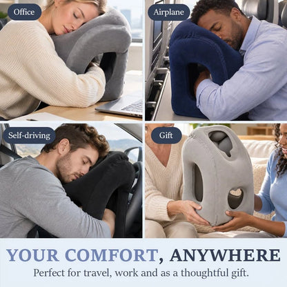 🛫💤 Ultra-Light Foldable Inflatable Travel Pillow | Portable Neck, Face & Arm Support for Trips ❤️