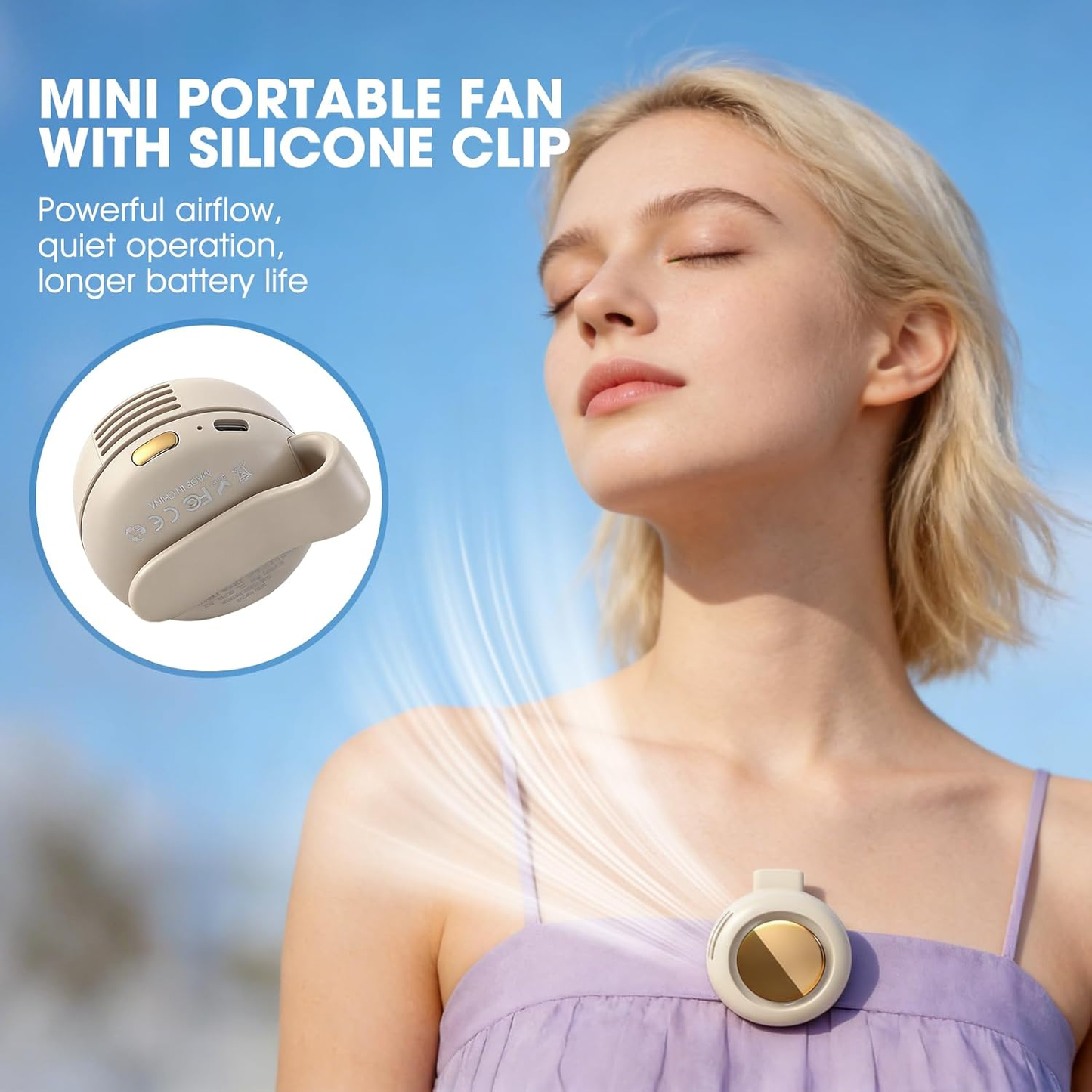 Portable Silent Mini Bladeless Electric Fan