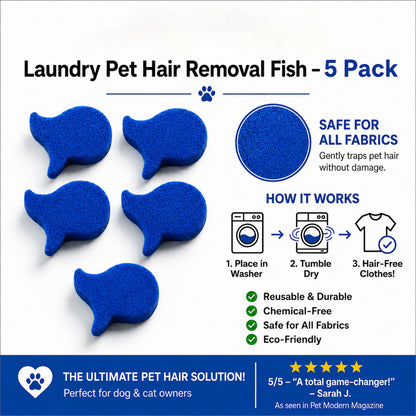 Laundry Pet Hair Removal Fish - 5 Pack