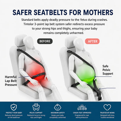 Pregnancy Seat Belt Adjuster – Comfortable Car Seat Belt Positioner for Expectant Moms