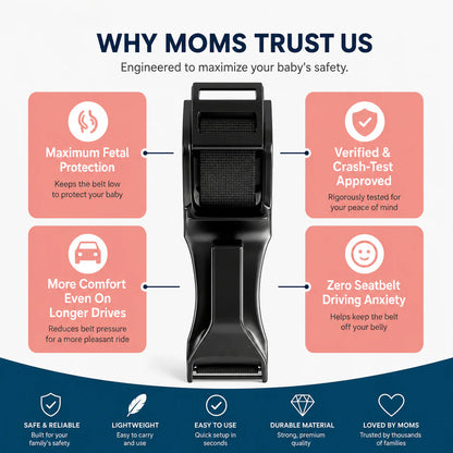 Pregnancy Seat Belt Adjuster – Comfortable Car Seat Belt Positioner for Expectant Moms