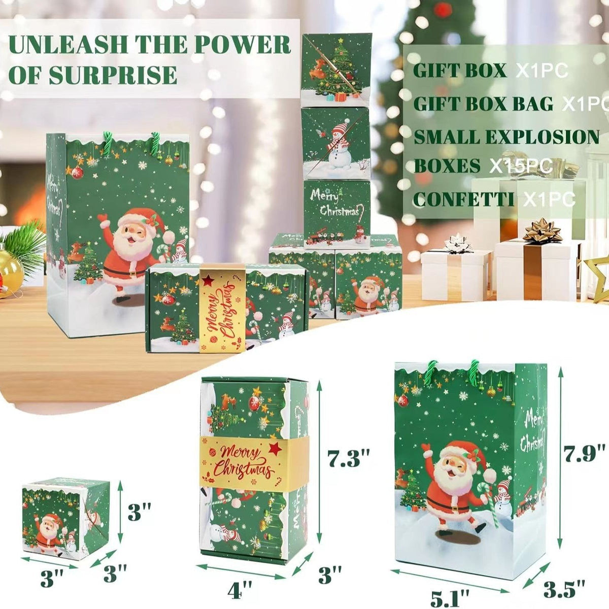 🎄 Surprise Gift Box Explosion Unique Folding Bouncing Red Envelope Cash Box