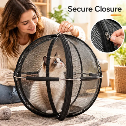 Portable Outdoor Cat Enclosure Mesh Ball Cat Cage 🐱