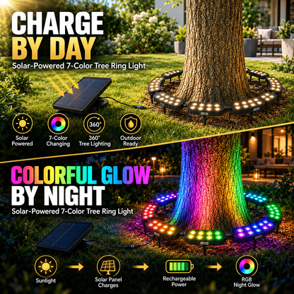 ✨ One Tree. Endless Colors. – Solar RGB Landscape Ring Light