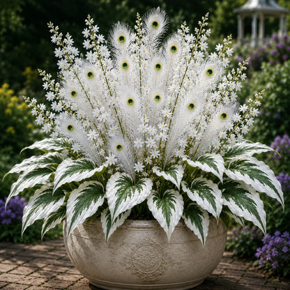 Peacock Flame Hosta Bulbs for Shade Garden