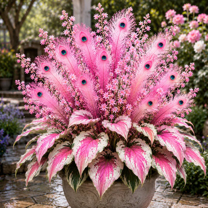 Peacock Flame Hosta Bulbs for Shade Garden