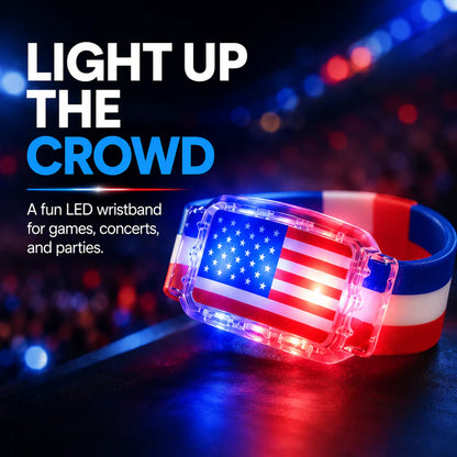 LED Flag Wristband for Game Day & Watch Parties