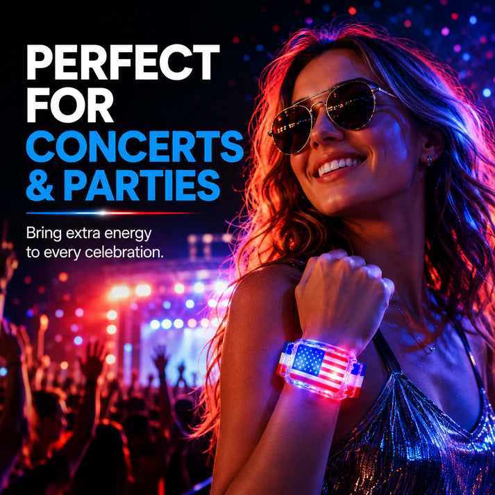 LED Flag Wristband for Game Day & Watch Parties
