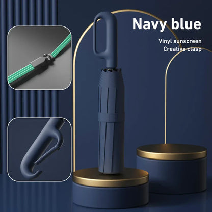 ☔Portable Automatic Folding Umbrella-Windproof Waterproof with Loop Buckle