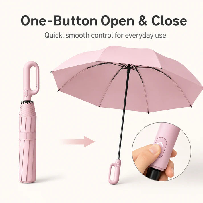 ☔Portable Automatic Folding Umbrella-Windproof Waterproof with Loop Buckle