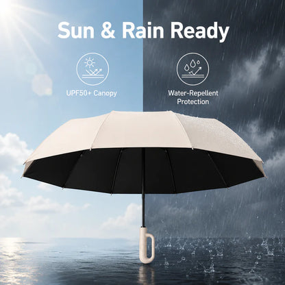☔Portable Automatic Folding Umbrella-Windproof Waterproof with Loop Buckle