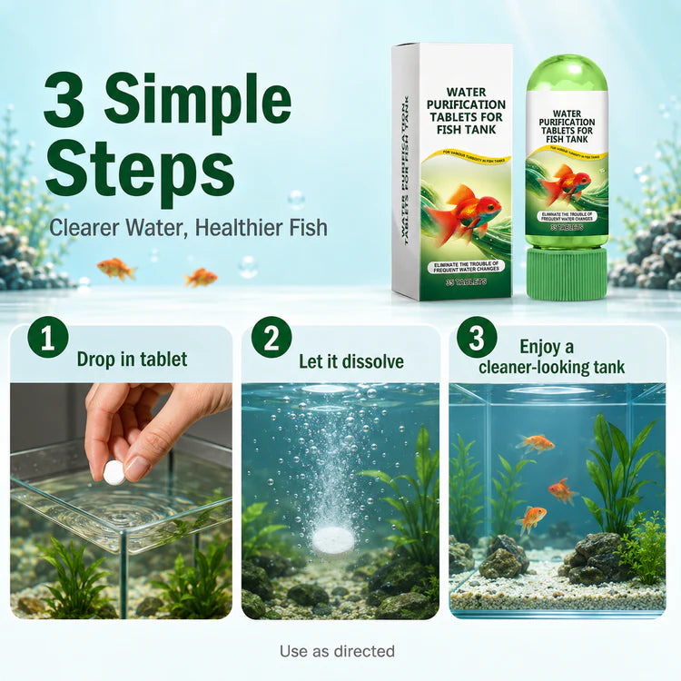 Crystal Clear Aquarium Water Purification Tablets