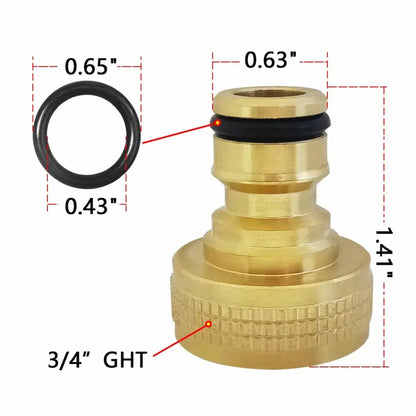 Solid Brass Garden Hose Quick Connector