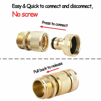 Solid Brass Garden Hose Quick Connector