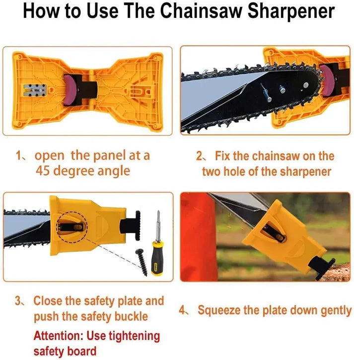 Portable Chainsaw Sharpener – Fits 14–20 Inch Chainsaws