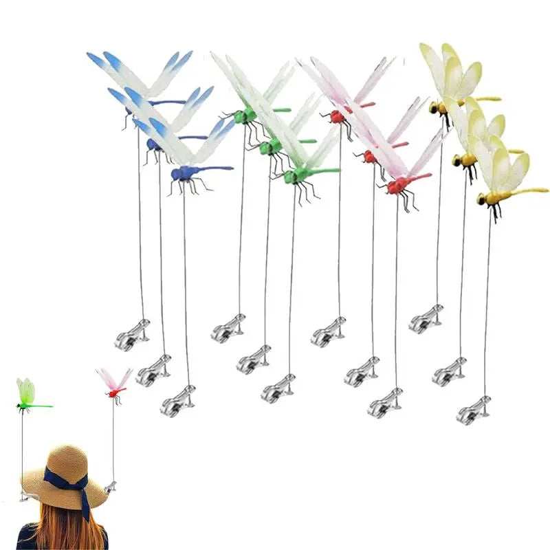 Realistic Dragonfly Clips — Natural Outdoor Decoration With A Touch Of Whimsy