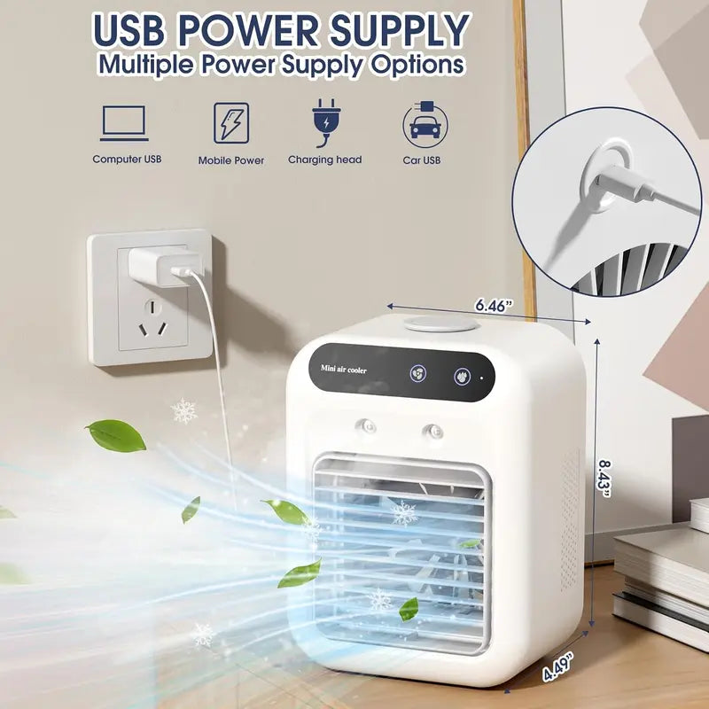 Portable Air Conditioners, 3-In-1 Cooling Fan with 2-Speed Mist Fan