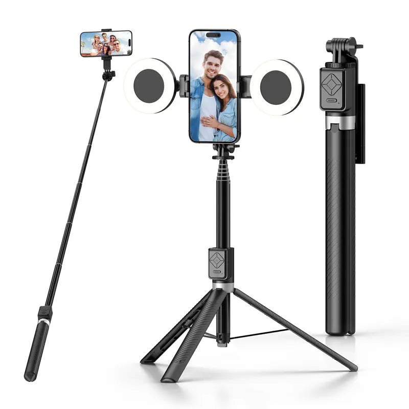 6-in-1 Selfie Stick Tripod with Fill Light
