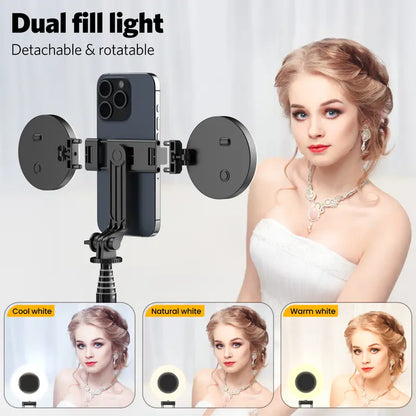 6-in-1 Selfie Stick Tripod with Fill Light