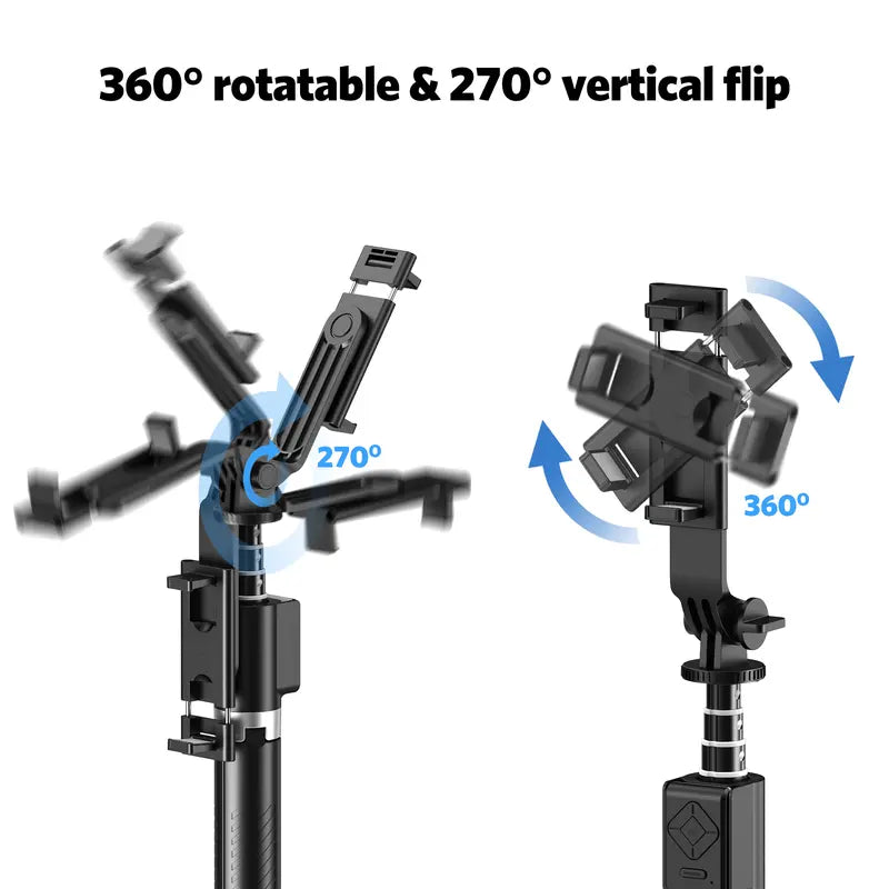 6-in-1 Selfie Stick Tripod with Fill Light