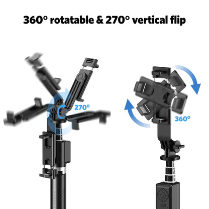 6-in-1 Selfie Stick Tripod with Fill Light