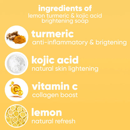 Lemon Turmeric & Kojic Acid Brightening Soap